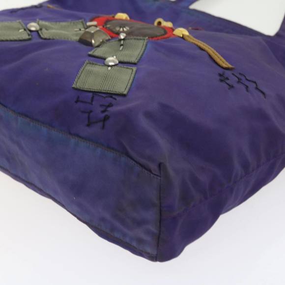 PRADA robot Tote Bag Nylon Purple Auth th4114 - Picture 16 of 16